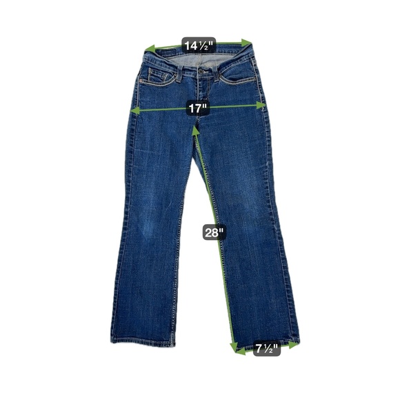 Levi’s 529 Curvy Bootcut Jeans Women’s Dark Wash Denim Mid Rise W29 L30 - Picture 6 of 6